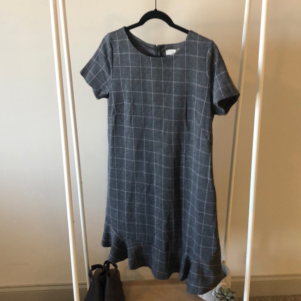 Gray and pink dress